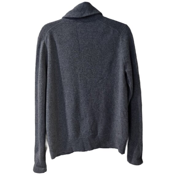 BONOBOS 100% Italian Cashmere Shawl Collar Cardigan - sz S Grey - Picture 2 of 3